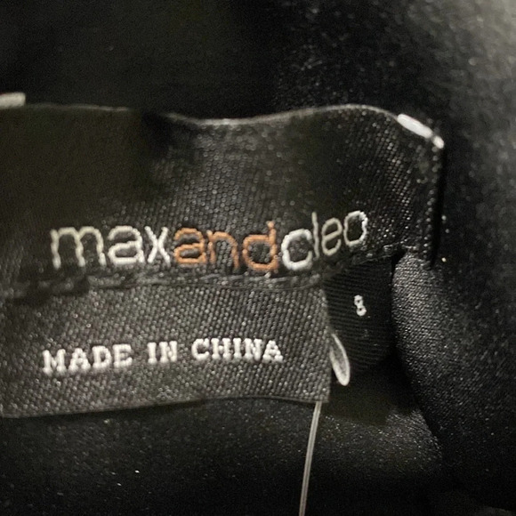 Max and Cleo NWOT Charcoal Satin Sleeveless Cocktail Dress - Picture 6 of 7